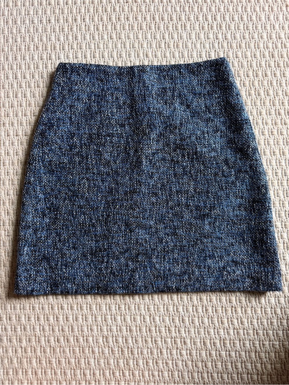 LOFT Navy Heathered Knit Mini Skirt